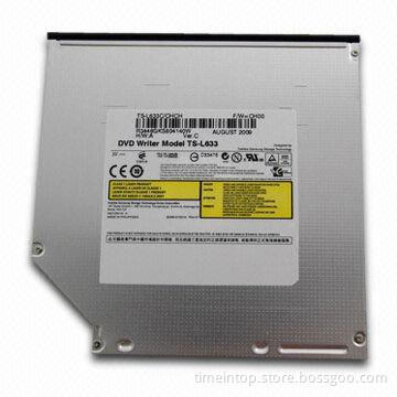 Laptop DVD Rewritable Drive with 8x Reading Speed, Measures 128 x 12.7 x 1.3cm